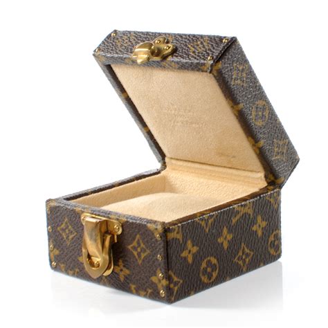 louis vuitton monogram ring box mini trunk case